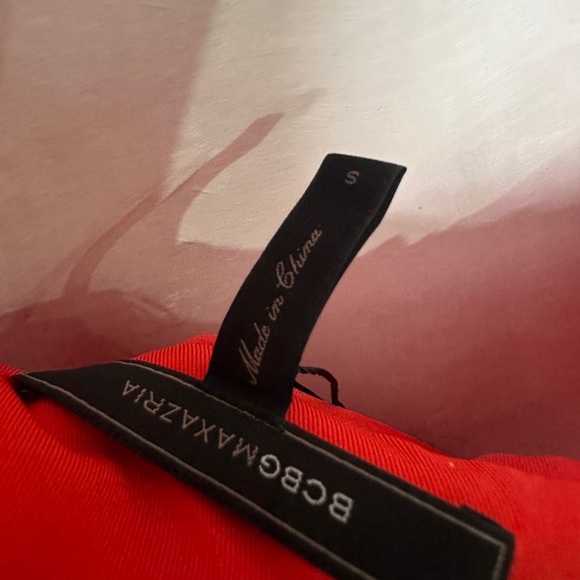 BCBG MaxAzria Fire Orange Red Halter Style Maxi Dress Small - Picture 10 of 16